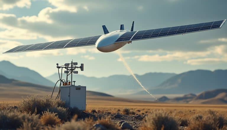découvrez comment le vol perpétuel d’un drone solaire assure une alimentation continue aux capteurs météorologiques terrestres.